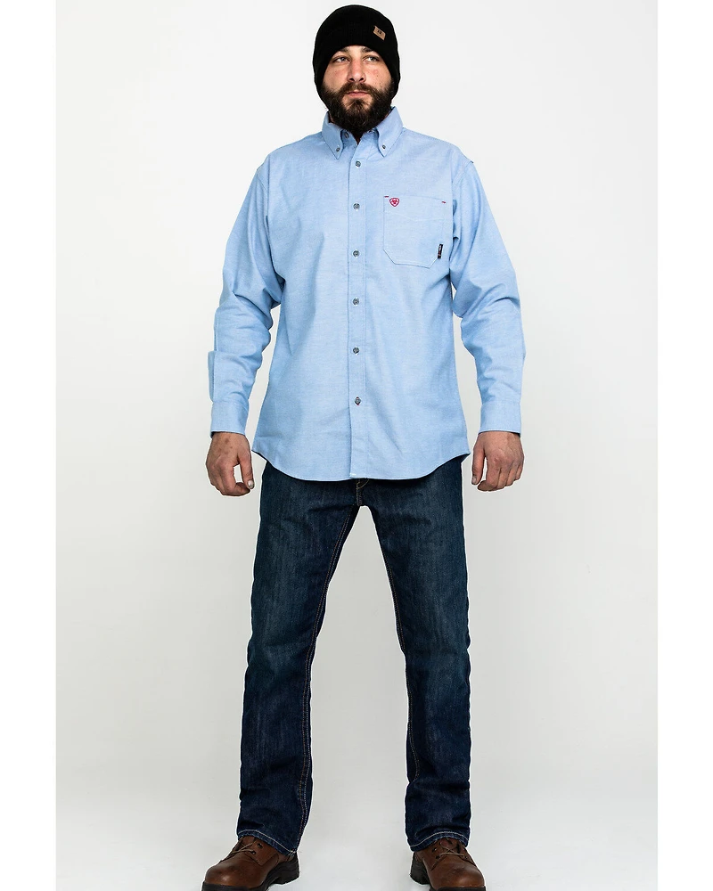 Ariat Men's FR Solid Durastretch Long Sleeve Work Shirt - Big