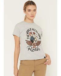 Troll Co Women's Rose Short Sleeve Graphic Tee