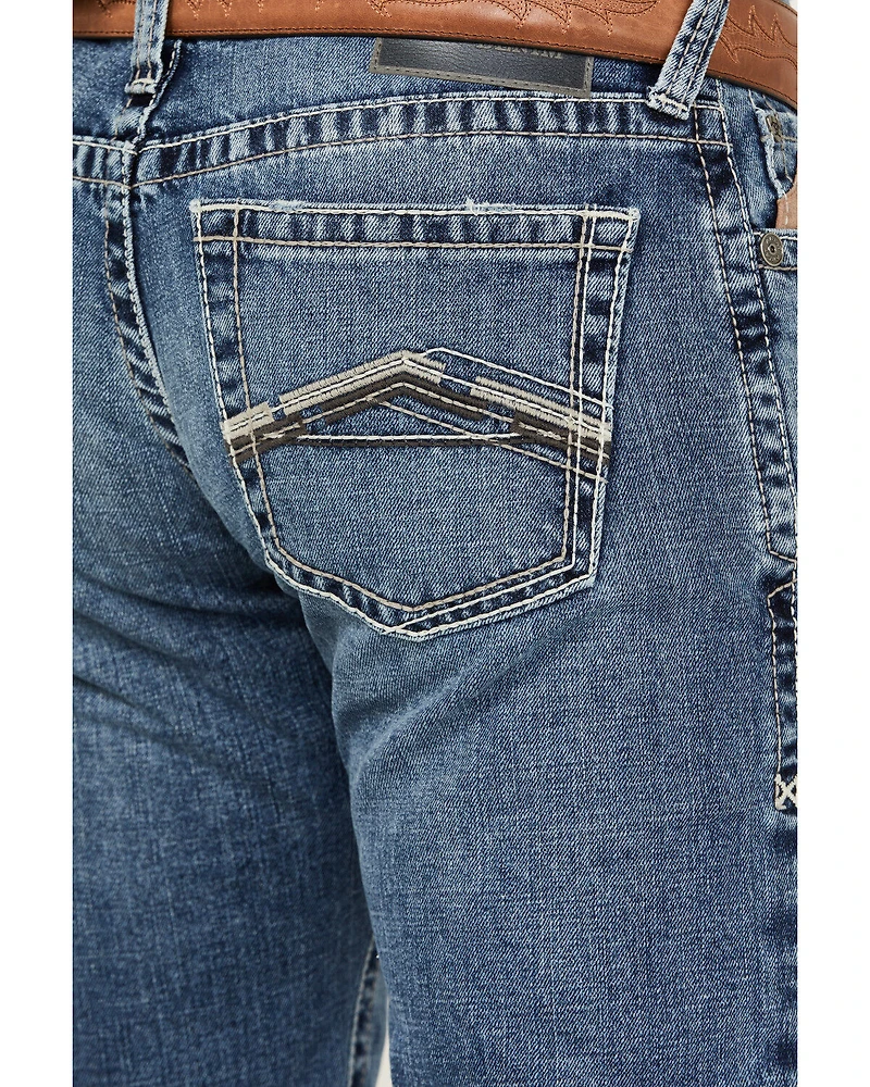 Ariat Men's M7 Peconic Remming Medium Wash Slim Straight Stretch Jeans