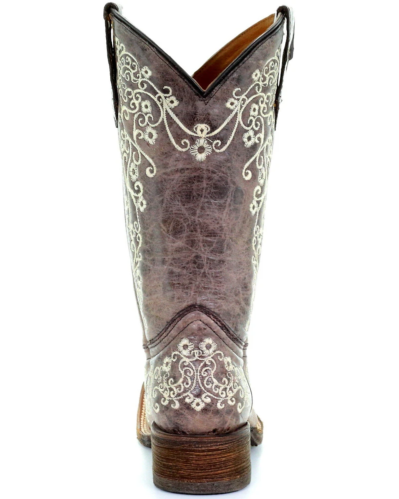 Corral Kids' Embroidered Square Toe Western Boots