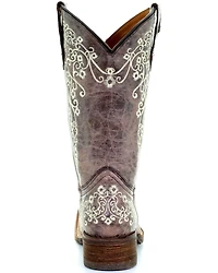 Corral Kids' Embroidered Square Toe Western Boots