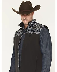 RANK 45® Men's Cheneka 2.0 Colorblock Southwestern Print Softshell Vest - Big