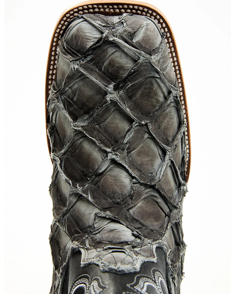 Cody James Men's Exotic Pirarucu Western Boots - Broad Square Toe