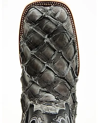 Cody James Men's Exotic Pirarucu Western Boots - Broad Square Toe
