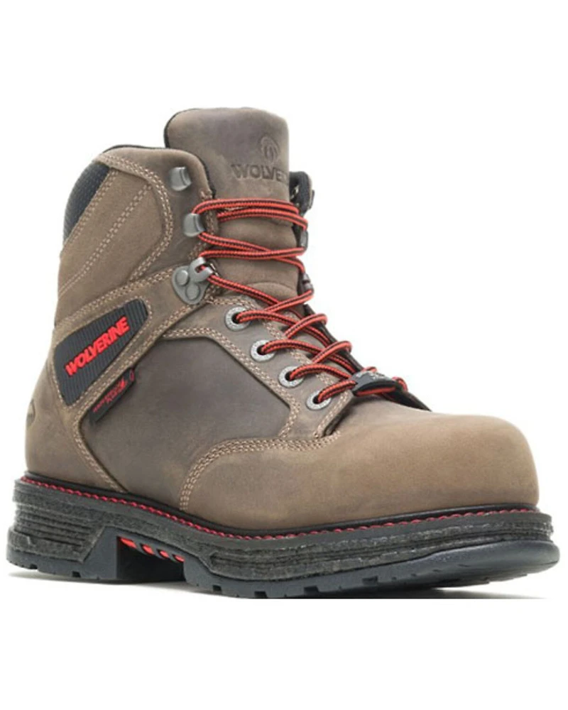 Wolverine Men's Charcoal Hellcat Ultraspring Work Boots - Soft Toe