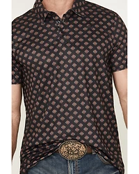 Rock & Roll Denim Men's Southwestern Geo Print Short Sleeve Button-Down Polo