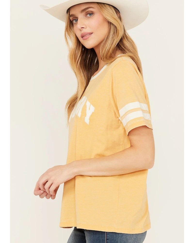 Blended Women's Country Ringer Short Sleeve Graphic Tee