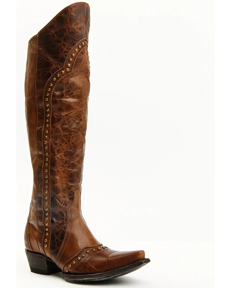 Idyllwind Women's Straight Up Orix Goat Studded Leather Tall Western Boots - Snip Toe