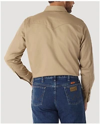 Wrangler Men's FR Long Sleeve Snap Western Work Shirt