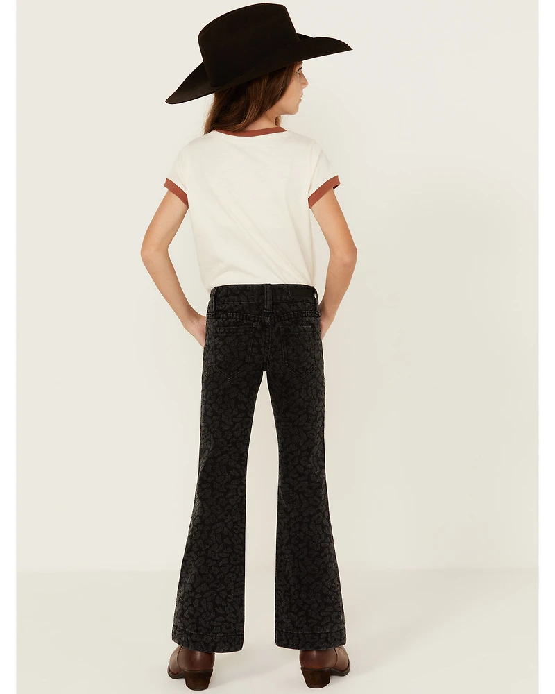 Rock & Roll Denim Girls' Cheetah Print Trouser Jeans