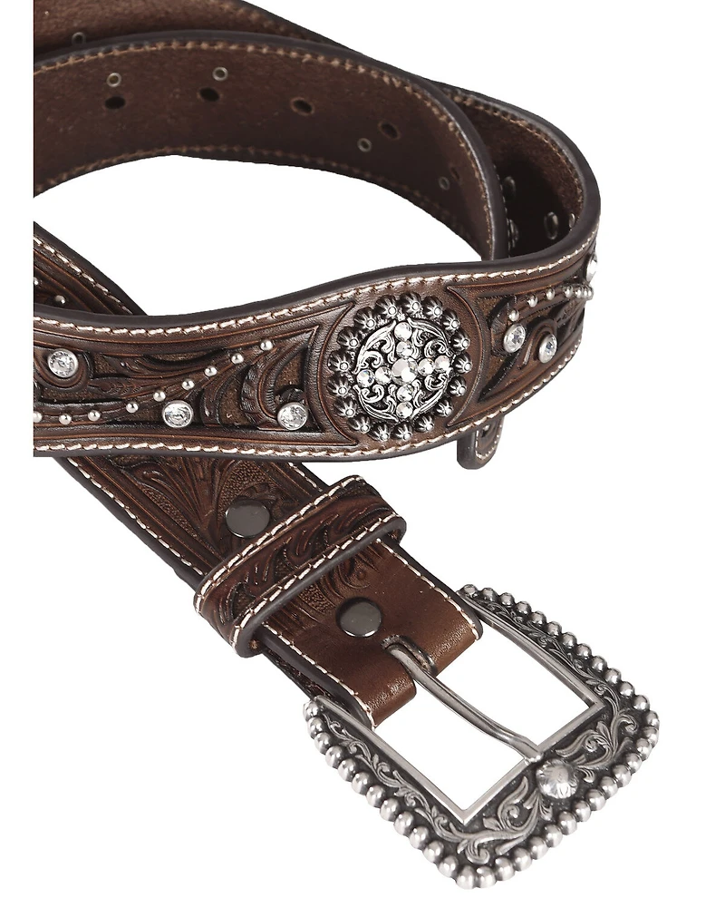 Ariat Scalloped Hand Tooled & Embellished Western Belt
