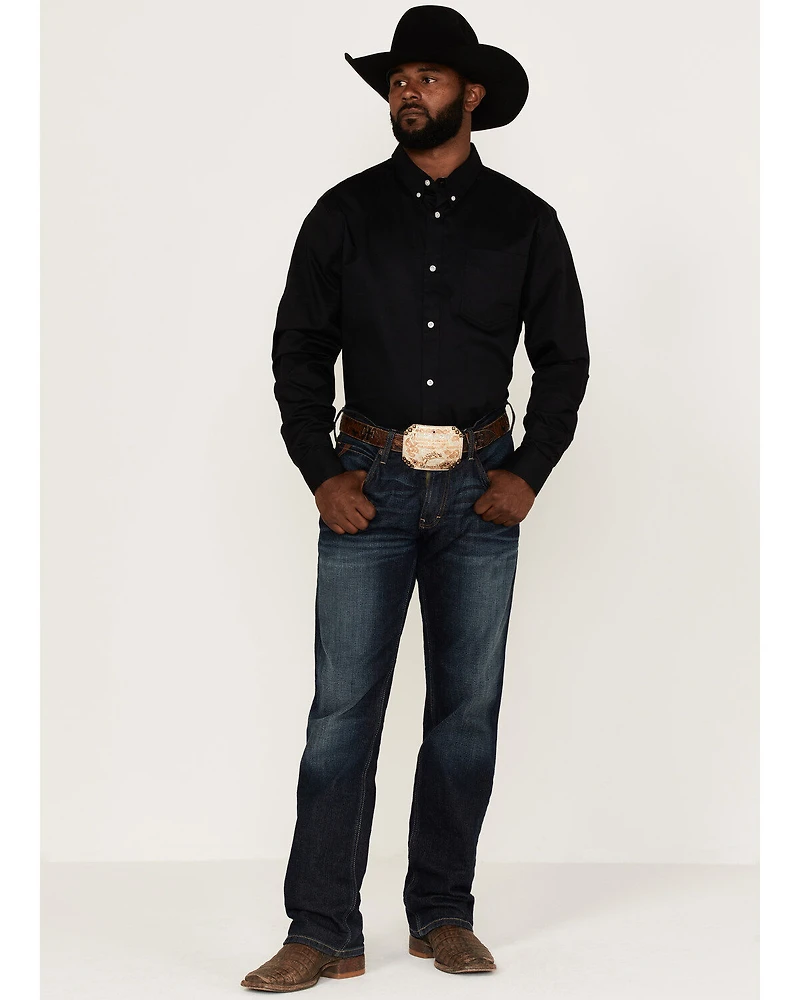 RANK 45® Men's Basic Twill Long Sleeve Button-Down Western Shirt - Tall