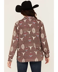 Shyanne Women's Conversation Print Long Sleeve Snap Western Shirt