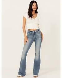 Idyllwind Women's Barnwell Medium Wash High Rise Flare Stretch Denim Jeans
