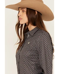 Cinch Women's Geo Print Long Sleeve Button-Down Western Shirt