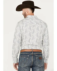 Cody James Men's Dagget Paisley Print Long Sleeve Snap Western Shirt