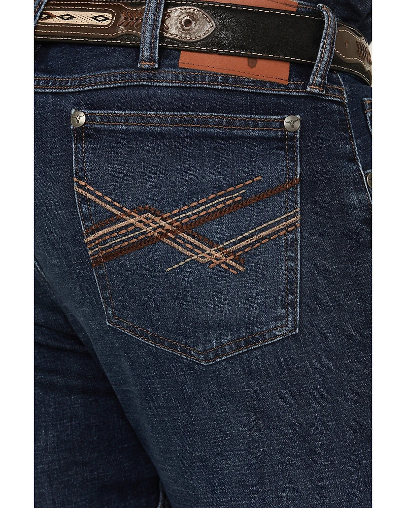 Wrangler 20X Men's Stirrup Dark Wash Slim Bootcut Stretch Denim Jeans