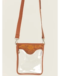 Shyanne Women's Zoie Sunflower Tooled Crossbody Stadium Bag
