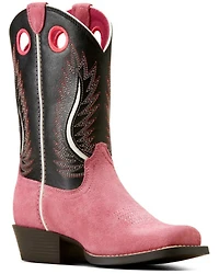 Ariat Girls' Futurity Fort Worth Roughout Western Boots - Broad Square Toe