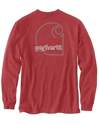 Carhartt Men's Loose Fit Heavyweight Long Sleeve Pocket Graphic T-Shirt