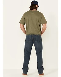 Hawx Men's Medium Wash Stretch Straight Work Jeans