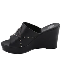 Milwaukee Leather Women's Crossover Open Toe Wedge Sandals