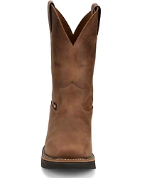 Justin Men's Ames 11" Pull-On Work Boots - Soft Toe