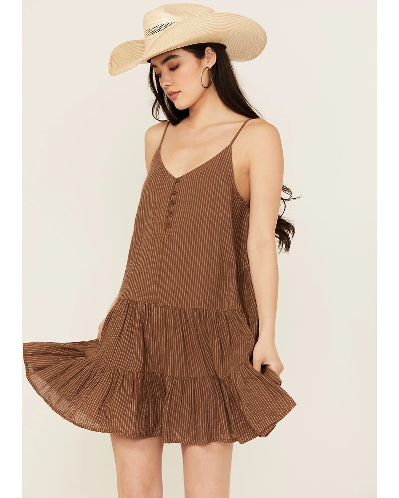 Cleo + Wolf Women's Brandy Sleeveless Button Front Mini Dress