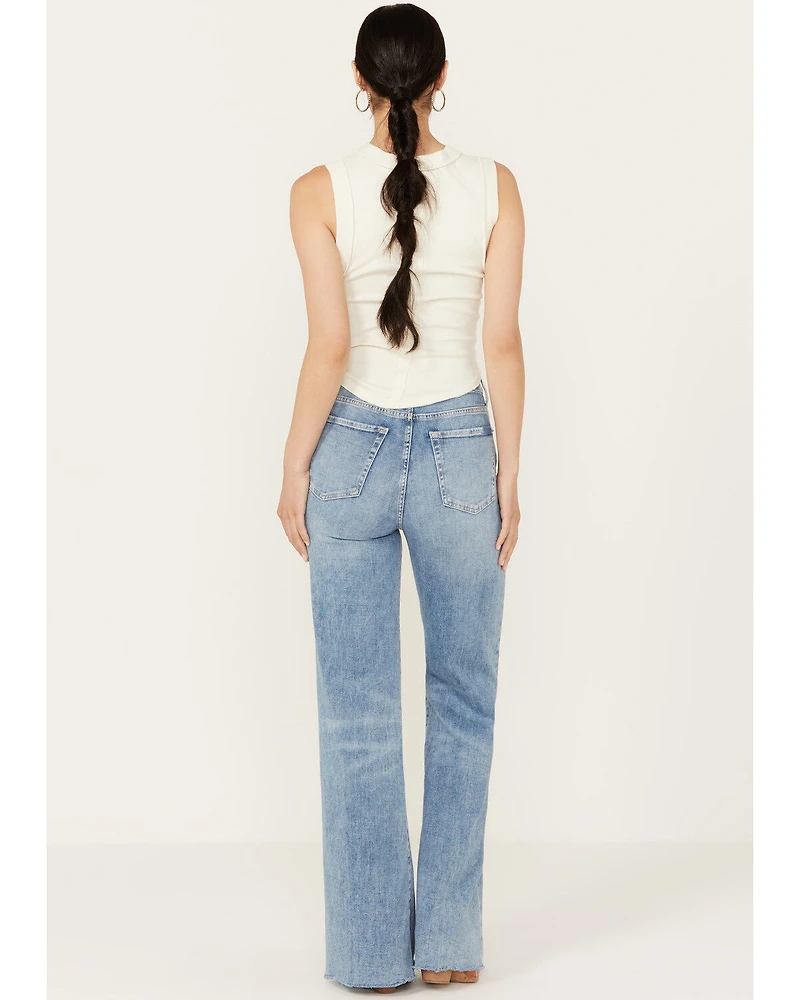 7 For All Mankind Women's Medium Wash Bailly Ultra High Rise Jo Trousers
