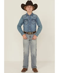 Cody James Boys' Medium Wash Buckskin Slim Bootcut Stretch Denim Jeans
