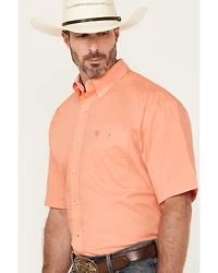 George Strait by Wrangler Solid Short Sleeve Button-Down Stretch Western Shirt