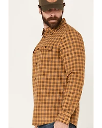 Brothers and Sons Men's Borden Everyday Plaid Print Long Sleeve Button-Down Flannel Shirt