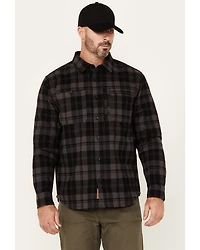 Lucky Brand Workwear Men's Harvest Plaid Print Long Sleeve Button-Down Flannel Shirt