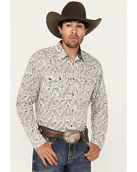 Moonshine Spirit Men's Goleta Paisley Print Long Sleeve Snap Western Shirt