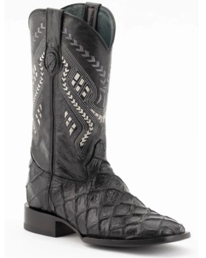 Ferrini Men's Bronco Pirarucu Print Western Boots - Stockman Square Toe