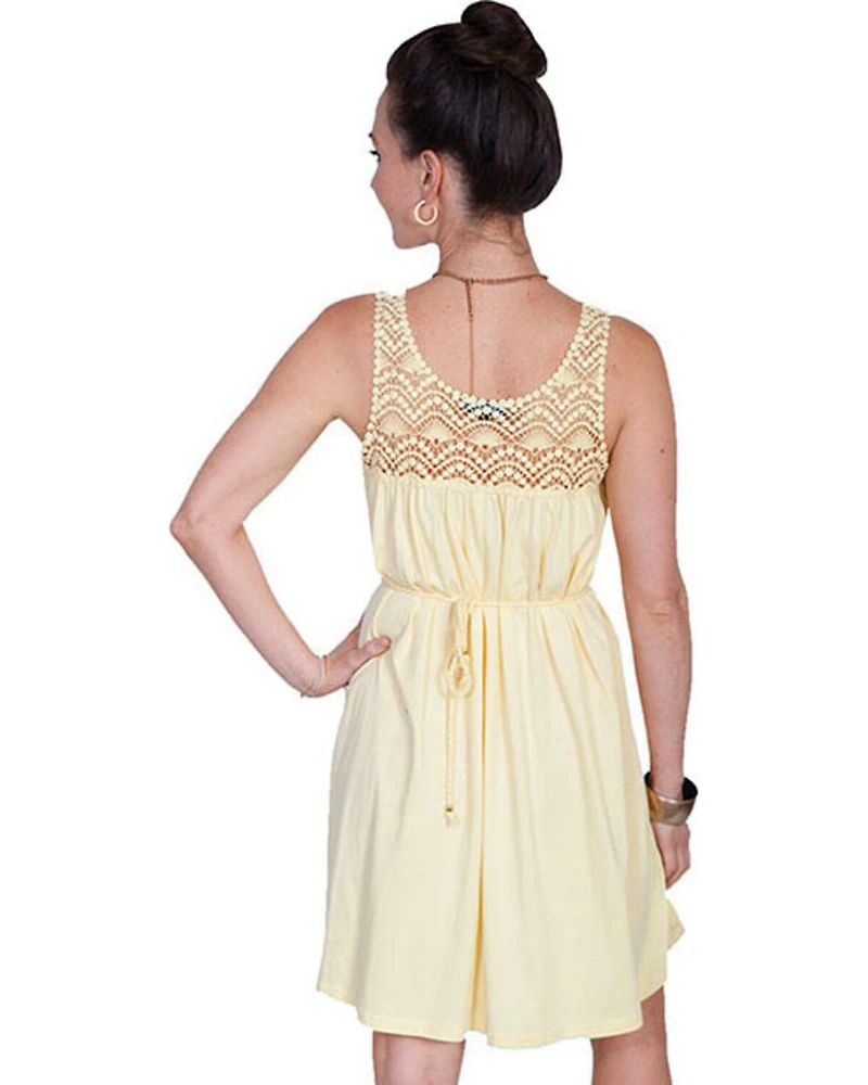 Scully Cantina Collection Scoop Neck Lace Sleeveless Dress
