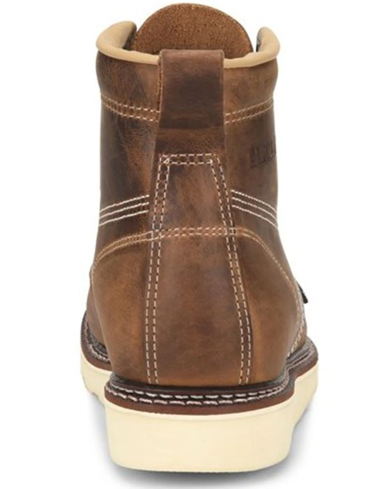 Carolina Men's 6" Domestic AMP USA Wedge Moc Work Boots - Steel Toe