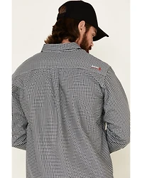 Ariat Men's FR Plaid Print Long Sleeves Button-Down Work Shirt