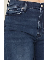 7 For All Mankind Women's Crater Dark Wash Ultra High Rise Dojo Stretch Denim Jeans