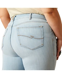 Ariat Women's June Light Wash Perfect Rise Flare Stretch Denim Jeans - Plus