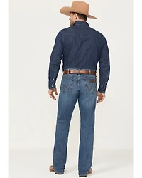 Wrangler Retro Men's 77MWZ Harris Medium Wash Slim Bootcut Stretch Denim Jeans