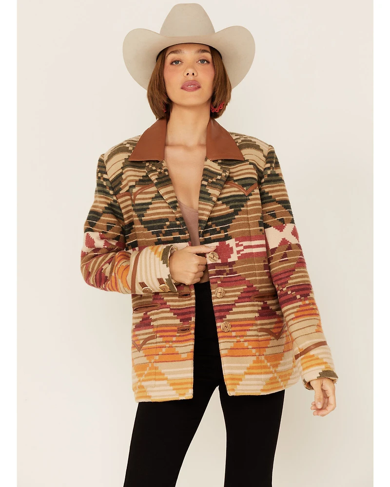 Double D Ranch Women's Serape Embroidered Blanket Blazer