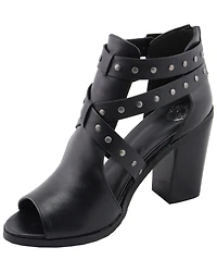 Milwaukee Performance Women's Platform Heel Studded Strap Sandals