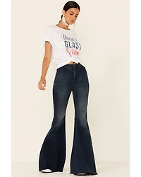 Cut & Paste Women's Raise A Glass To Freedom Graphic Short Sleeve Tee