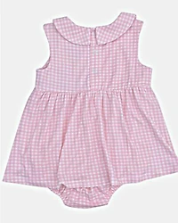 Angel Dear Infant Girls' Gingham Print Sleeveless Onesie with Skirt
