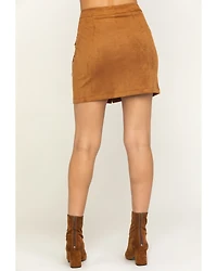 Flying Tomato Women's Fringe Pocket Mini Skirt