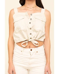 Free People Women's Palm Desert Denim Top