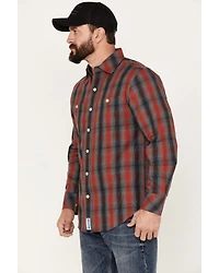 Resistol Men's Yuma Plaid Print Long Sleeve Button Down Western Shirt