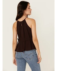 Shyanne Women's Embroidered Side Tie Tank Top