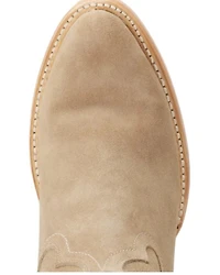 Lane Women's Plain Jane Midi Suede Western Boots - Round Toe